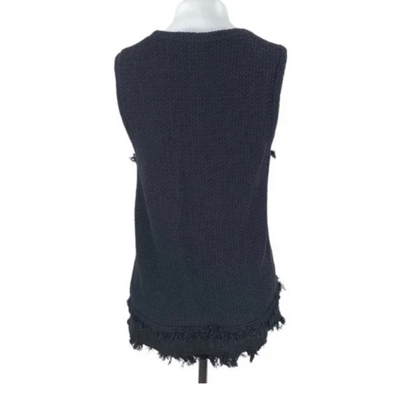 J.Crew Black Fringe Sweater vest - Picture 3 of 4